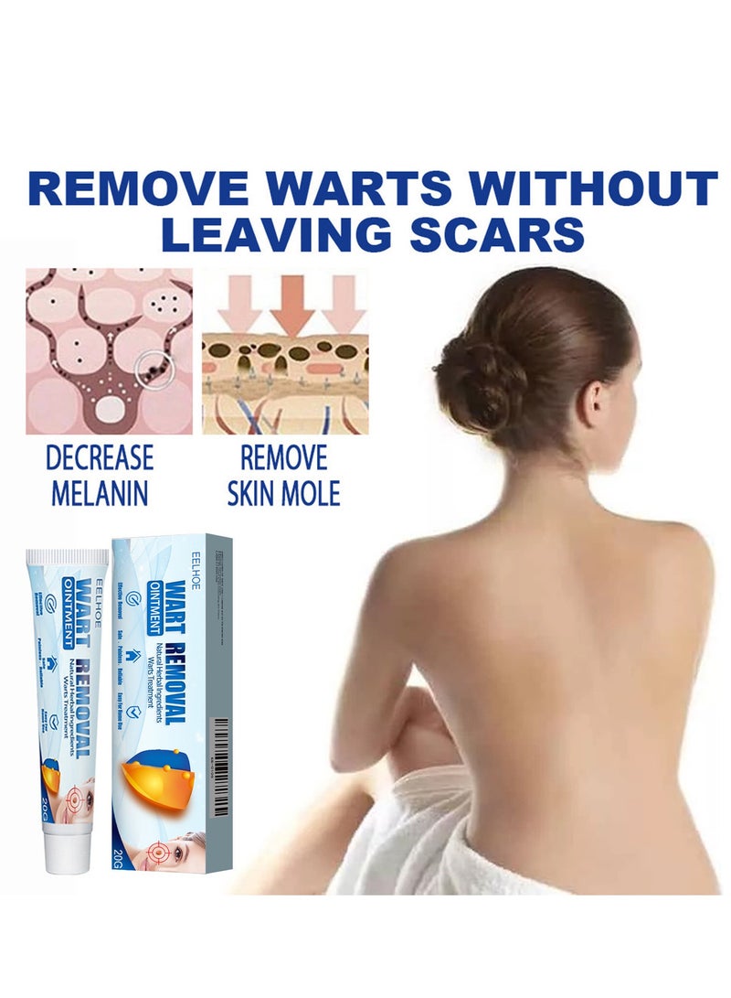 إيلهو امسح كريم إزالة الزوائد الجلدية ، الثآليل الطبيعية ومزيل الزوائد الجلدية ، مكونات طبيعية للاستخدام الآمن والسهل على الوجه واليدين والجسم 20 جرام - Image 3